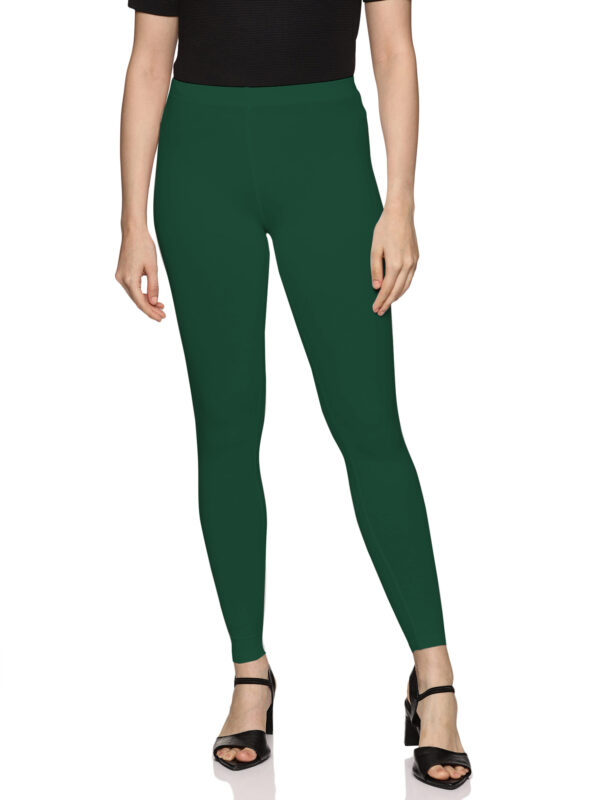 Bottle Green spandex ankle length legging