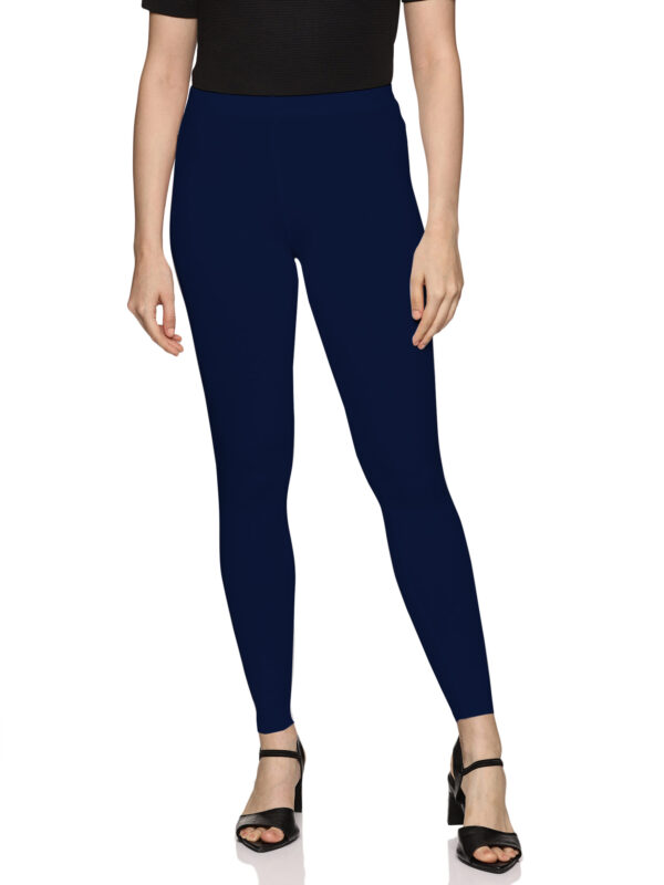 D Navy cotton Hosiery Ankle Length legging