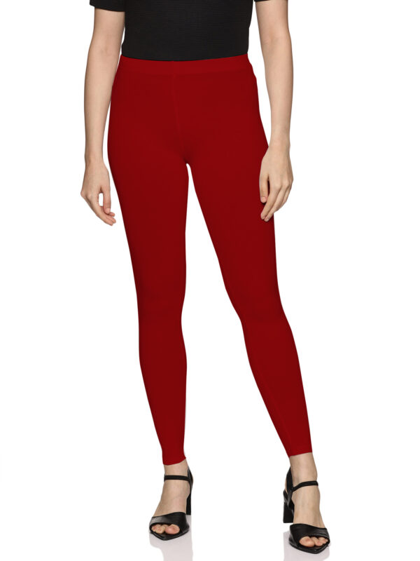 Red Colour  ankle length legging - Image 3