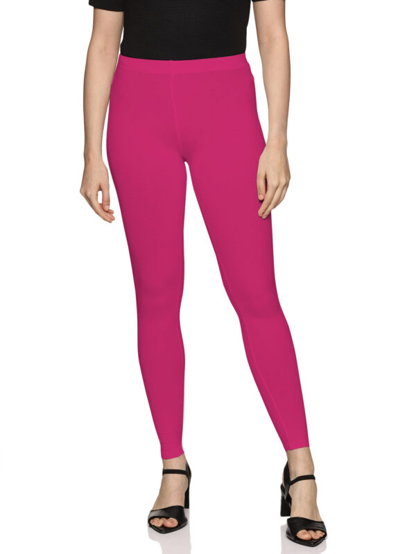 Fushia pure cotton Hosiery  ankle length legging