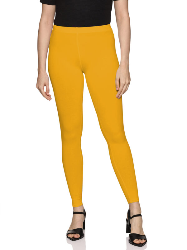 Yellow cotton Hosiery ankle length legging
