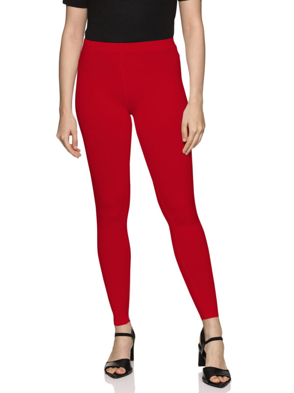 Ferrari Red spandex ankle length legging - Image 4