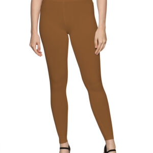 Skin solid cotton spandex ankle length legging