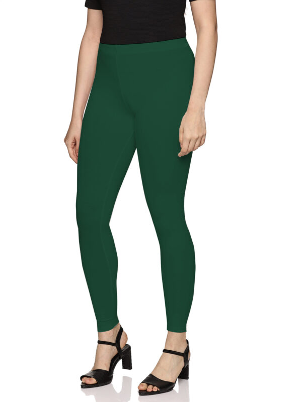 Bottle Green spandex ankle length legging - Image 4