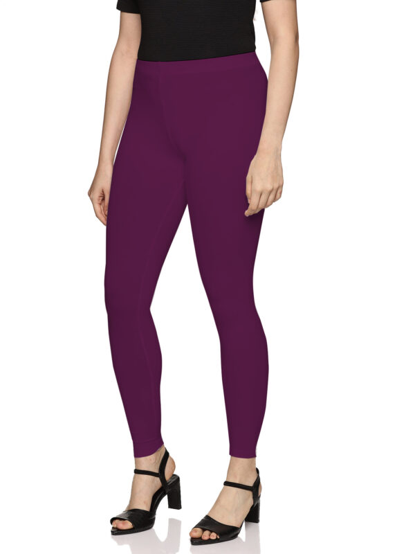 Wine pure spandex ankle length legging