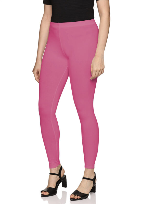 Baby pink cotton ankle length legging - Image 4