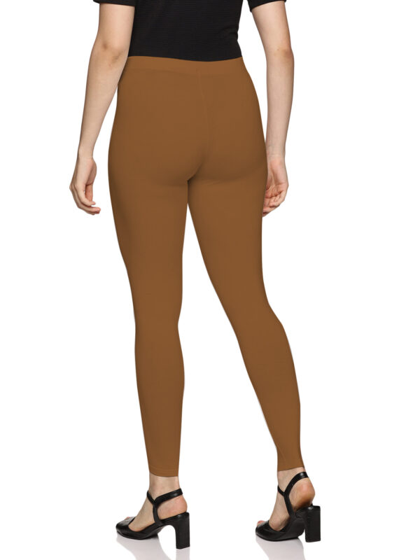 Skin solid cotton spandex ankle length legging - Image 5