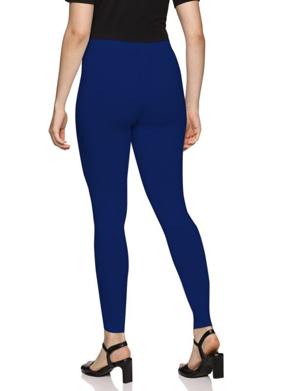 Blue cotton spandex anakle length legging - Image 5