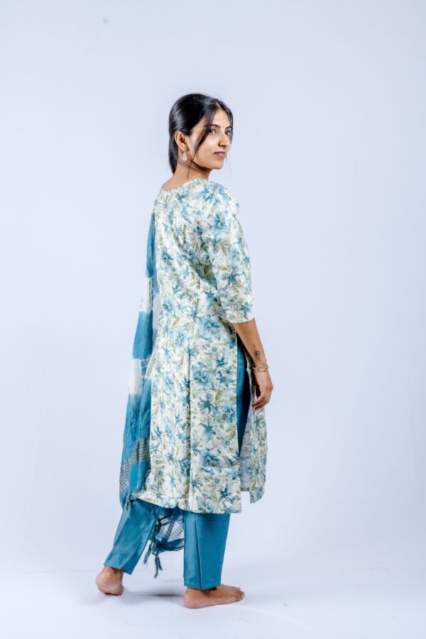 Sky Blue Floral Vatican Suit Set - Image 6