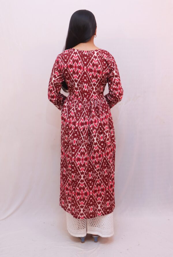 Ikkat print pure cotton Dress - Image 6