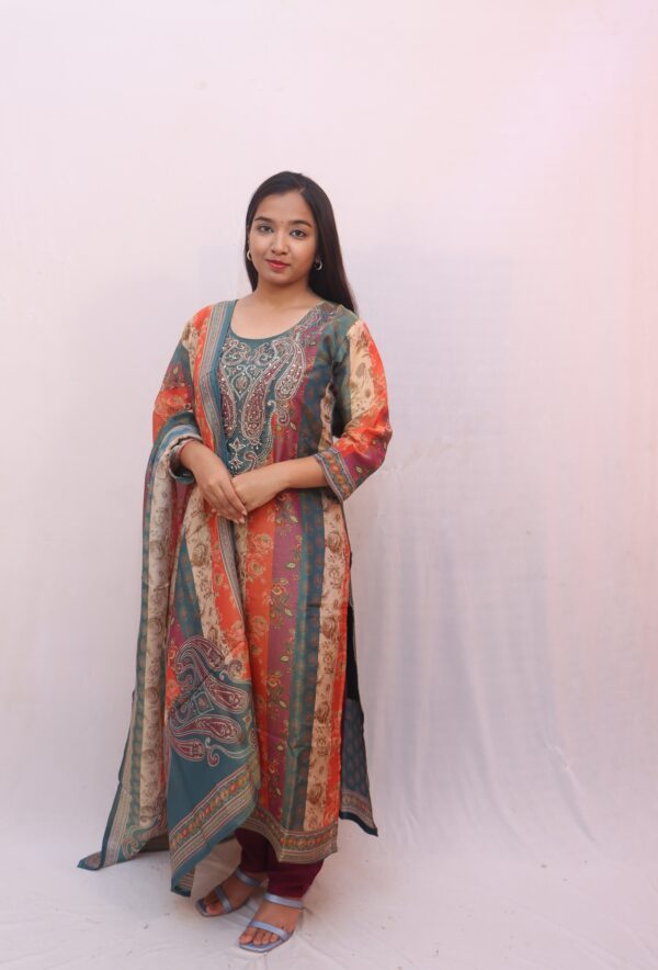 Multi-Color Ethnic Suit Set Step into timeless elegance - Image 4
