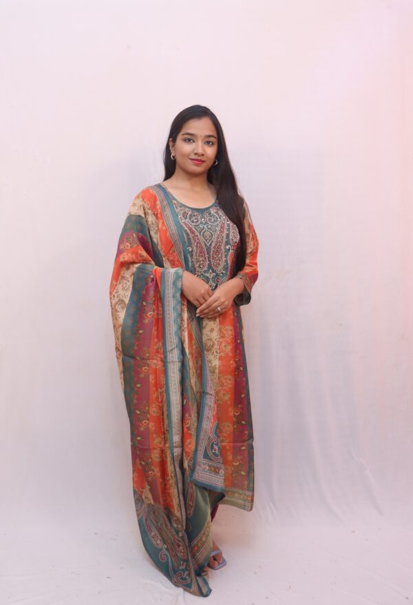 Multi-Color Ethnic Suit Set Step into timeless elegance - Image 8