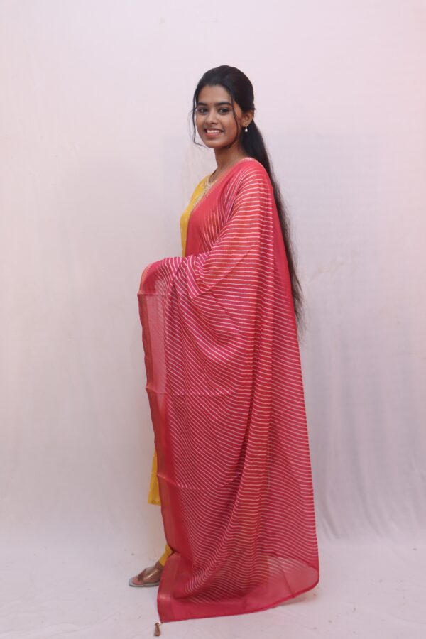 Mustard Yellow with White Prints - Image 3